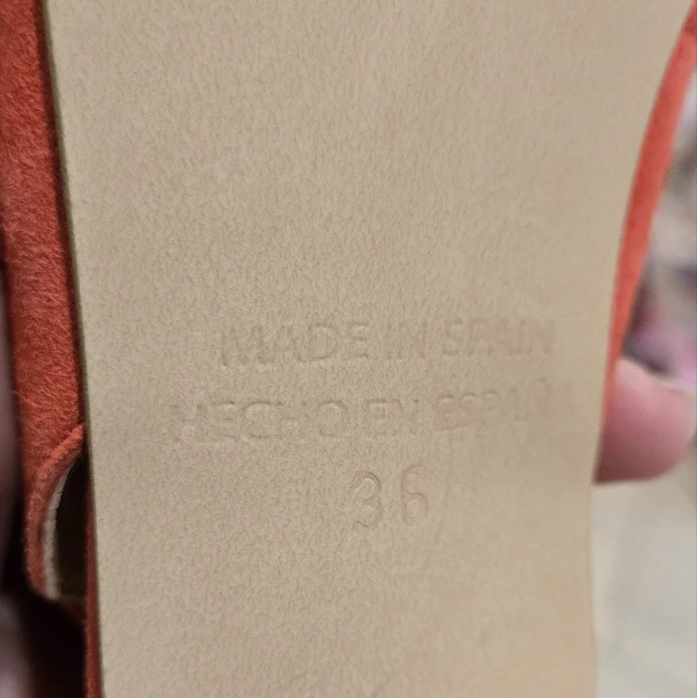 Anthropologie scalloped suede pointed toe slingback flats - Picture 7 of 7